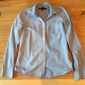 Tommy long sleeve button up classic fit XS